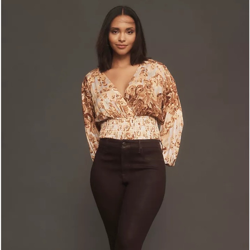 Tiny Valentina Long-Sleeve Printed Surplice Top (NEW)